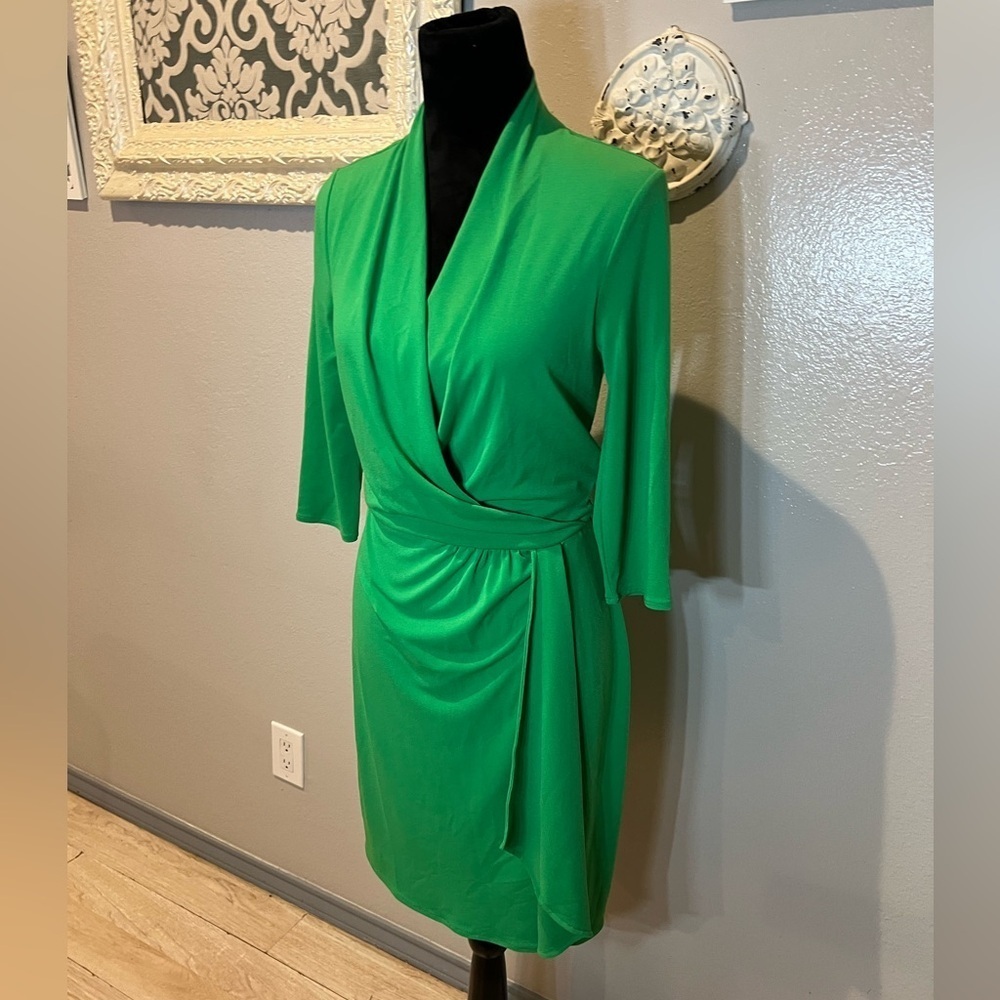 ANTONIO MELANI Green Wrap Dress